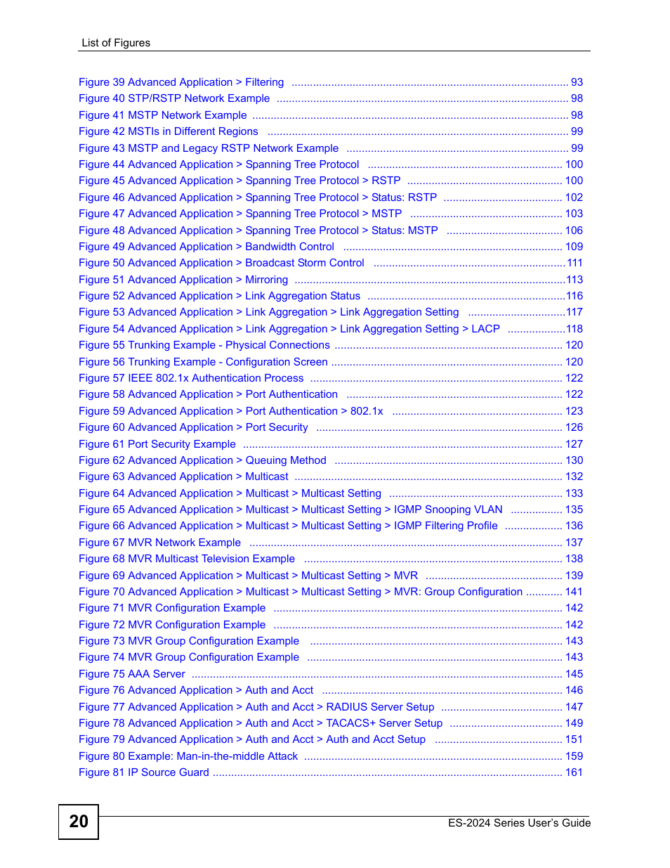 ZyXEL Communications ES-2024 Series User Manual | Page 20 / 266