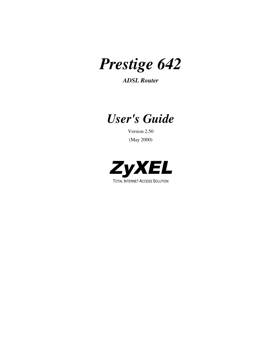 ZyXEL Communications Prestige 642 User Manual | 155 pages