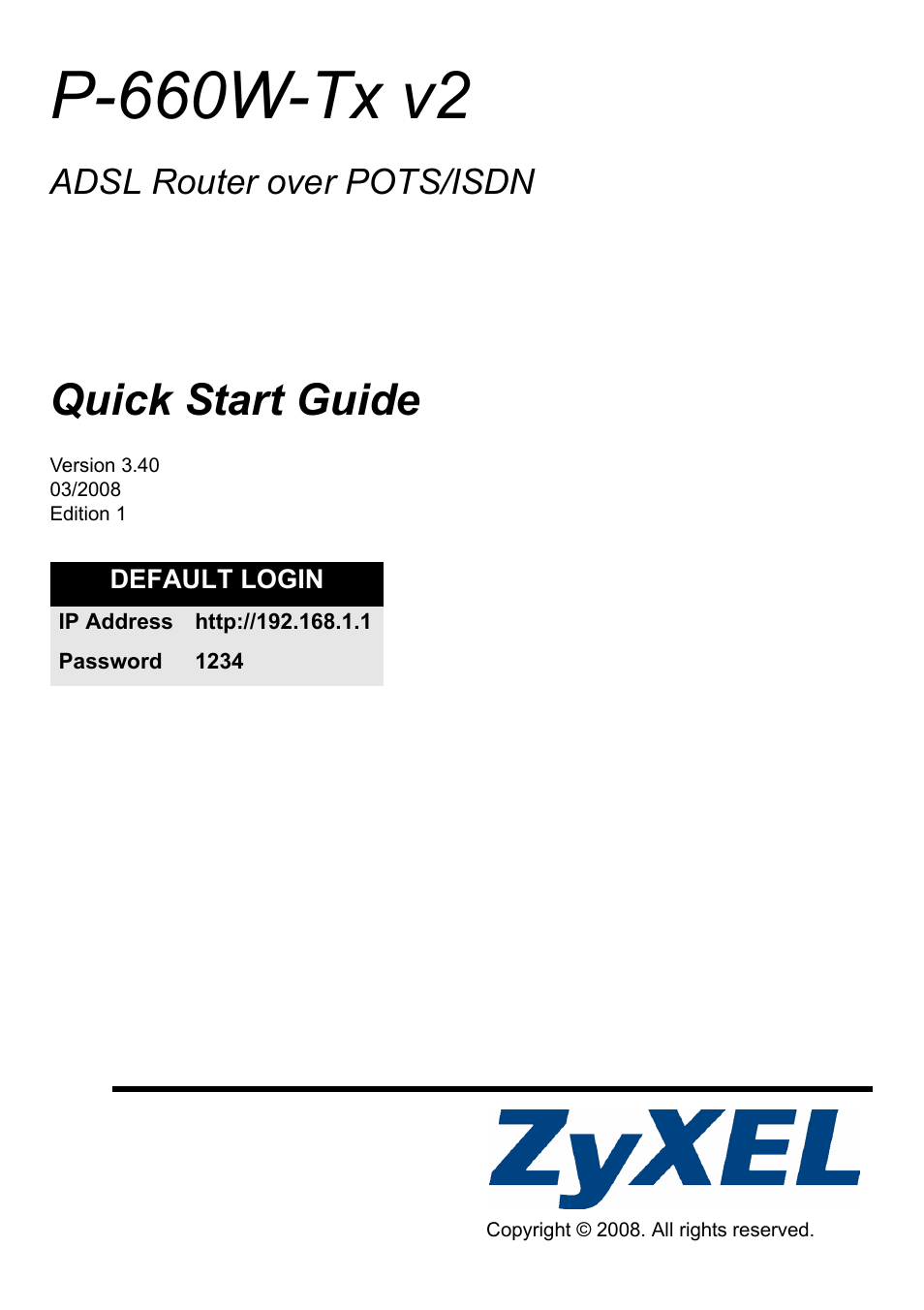 ZyXEL Communications P-660W-Tx v2 User Manual | 11 pages