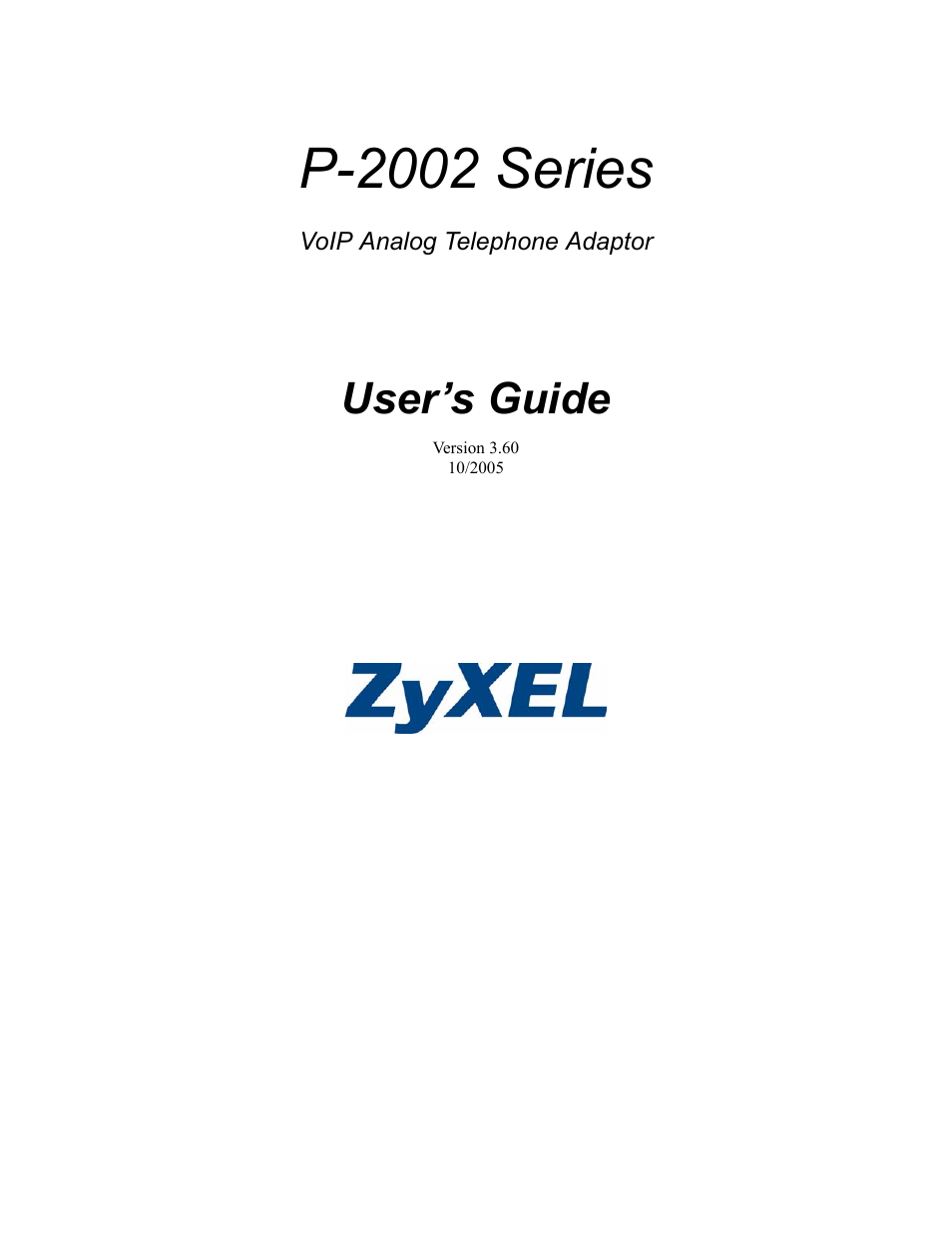 ZyXEL Communications Prestige 2002 User Manual | 168 pages