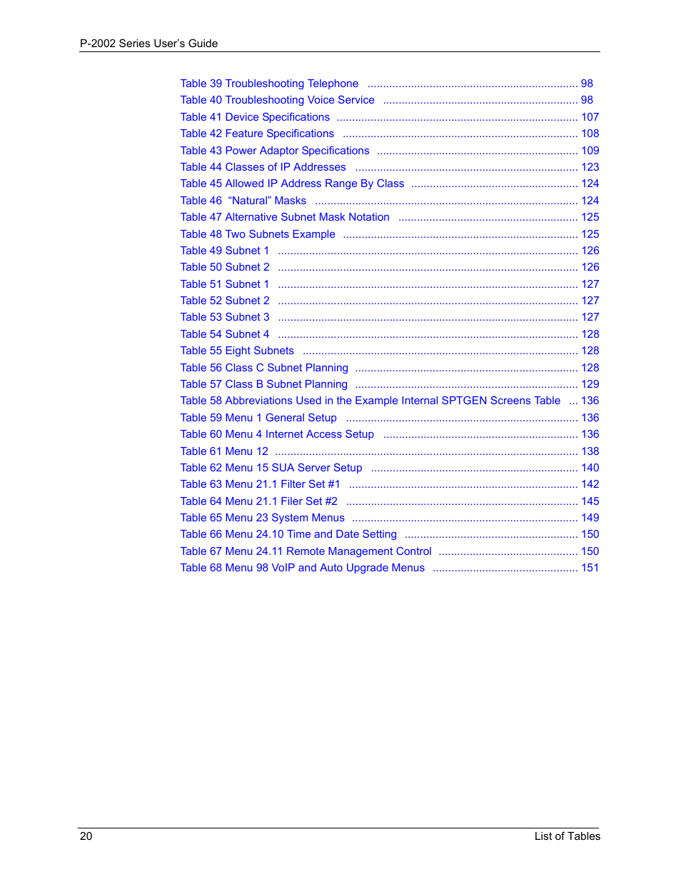 ZyXEL Communications Prestige 2002 User Manual | Page 20 / 168