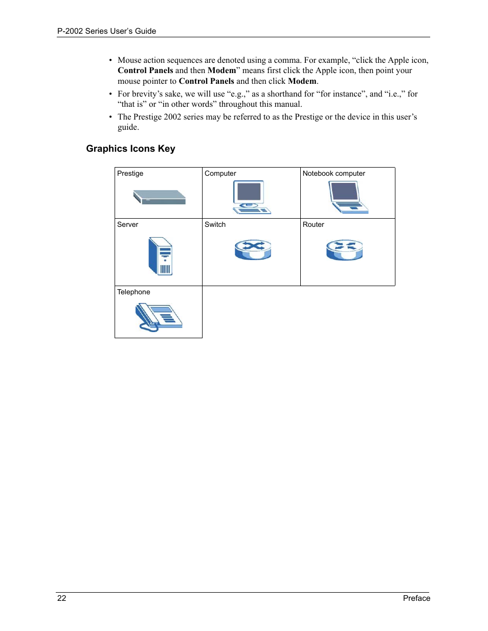 ZyXEL Communications Prestige 2002 User Manual | Page 22 / 168