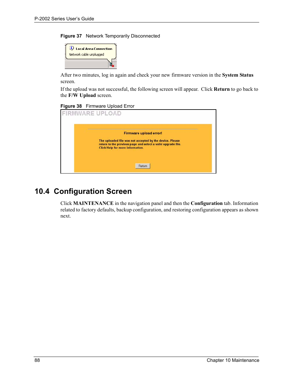 4 configuration screen | ZyXEL Communications Prestige 2002 User Manual | Page 88 / 168