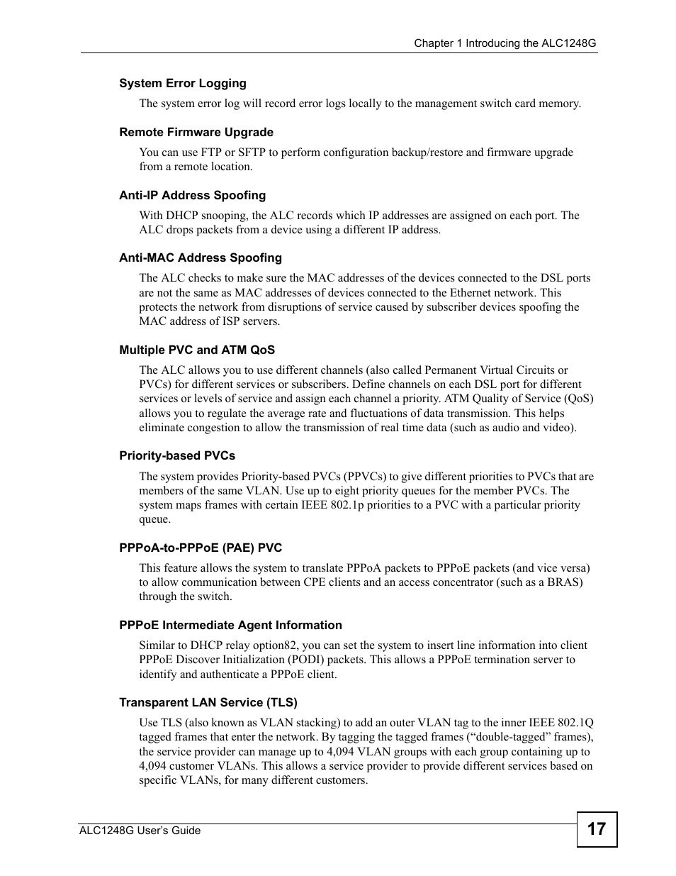 ZyXEL Communications ALC1248G User Manual | Page 17 / 46