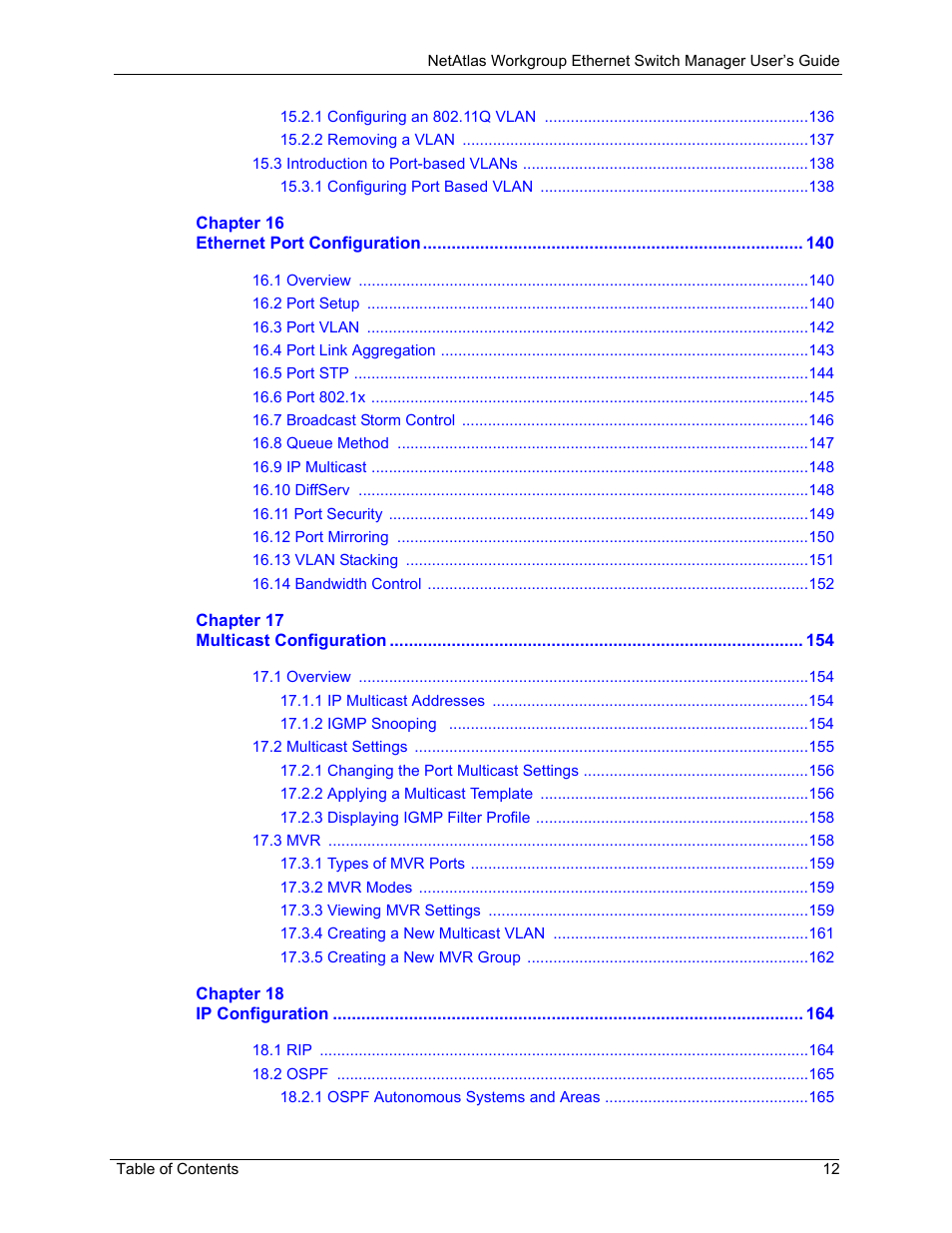 ZyXEL Communications NetAtlas Workgroup User Manual | Page 12 / 199
