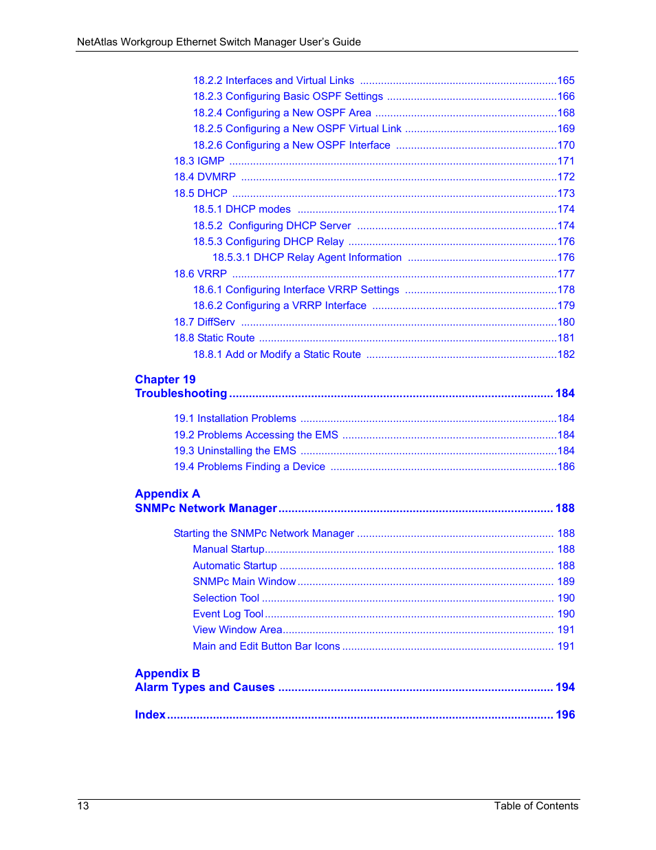 ZyXEL Communications NetAtlas Workgroup User Manual | Page 13 / 199