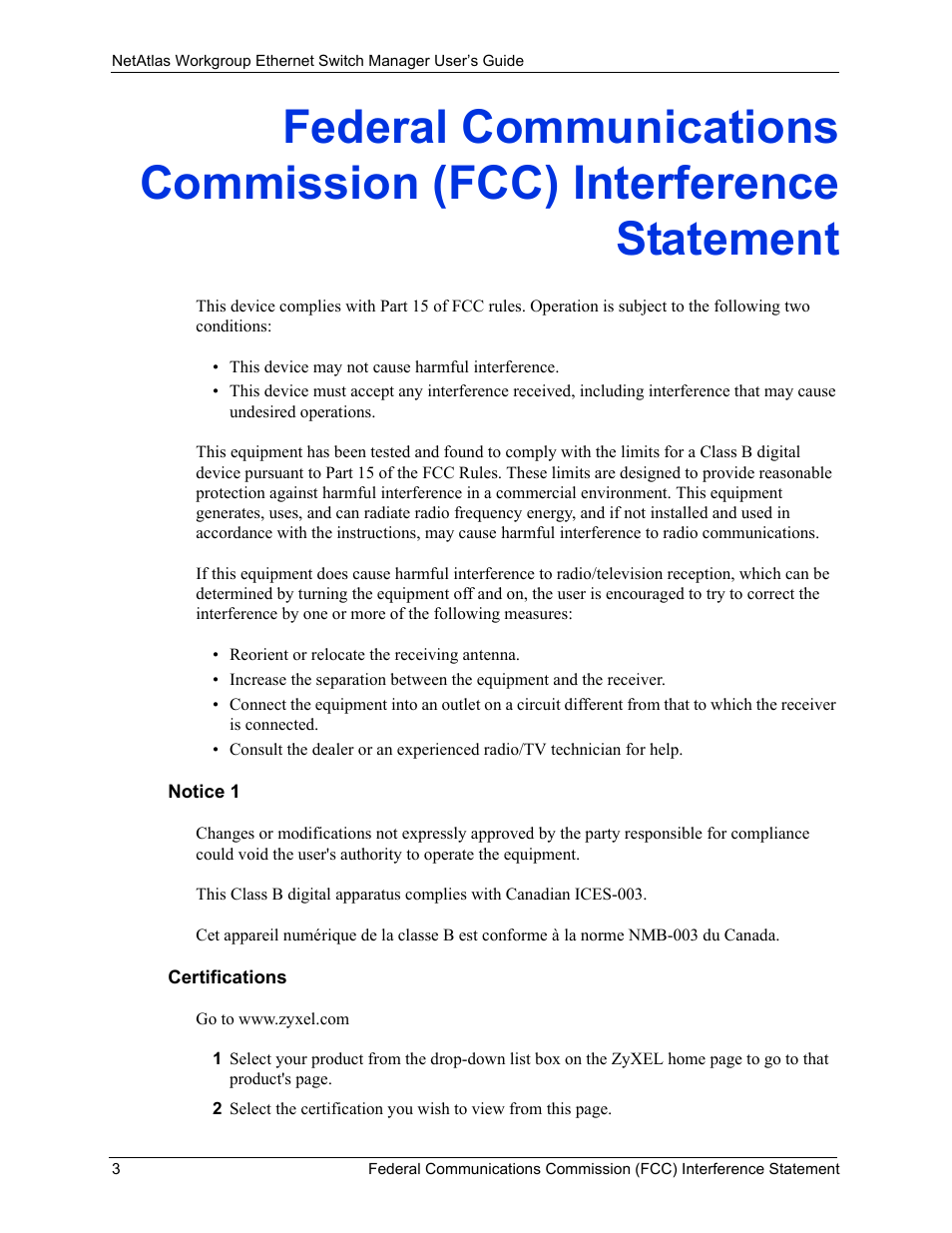 ZyXEL Communications NetAtlas Workgroup User Manual | Page 3 / 199