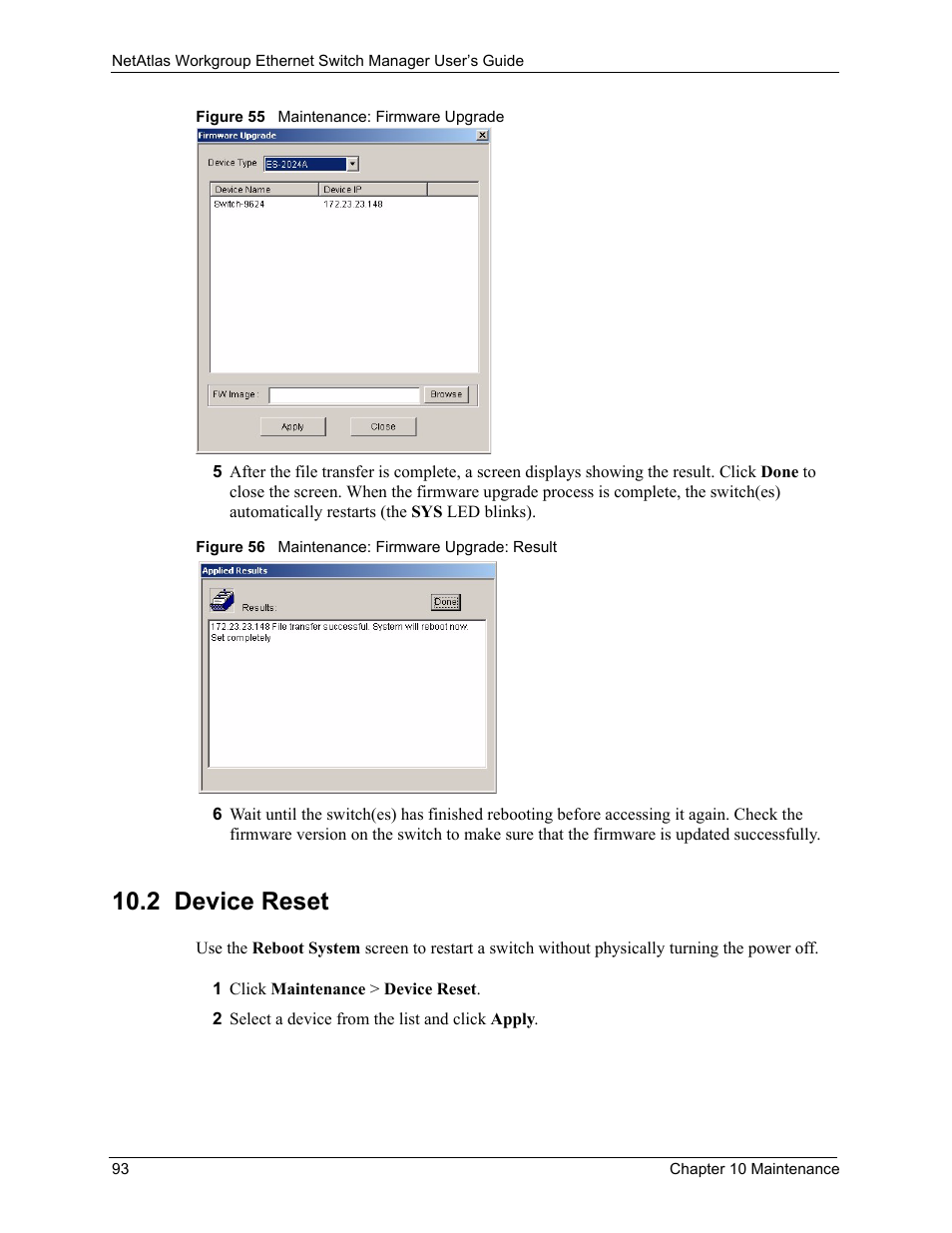 2 device reset | ZyXEL Communications NetAtlas Workgroup User Manual | Page 93 / 199