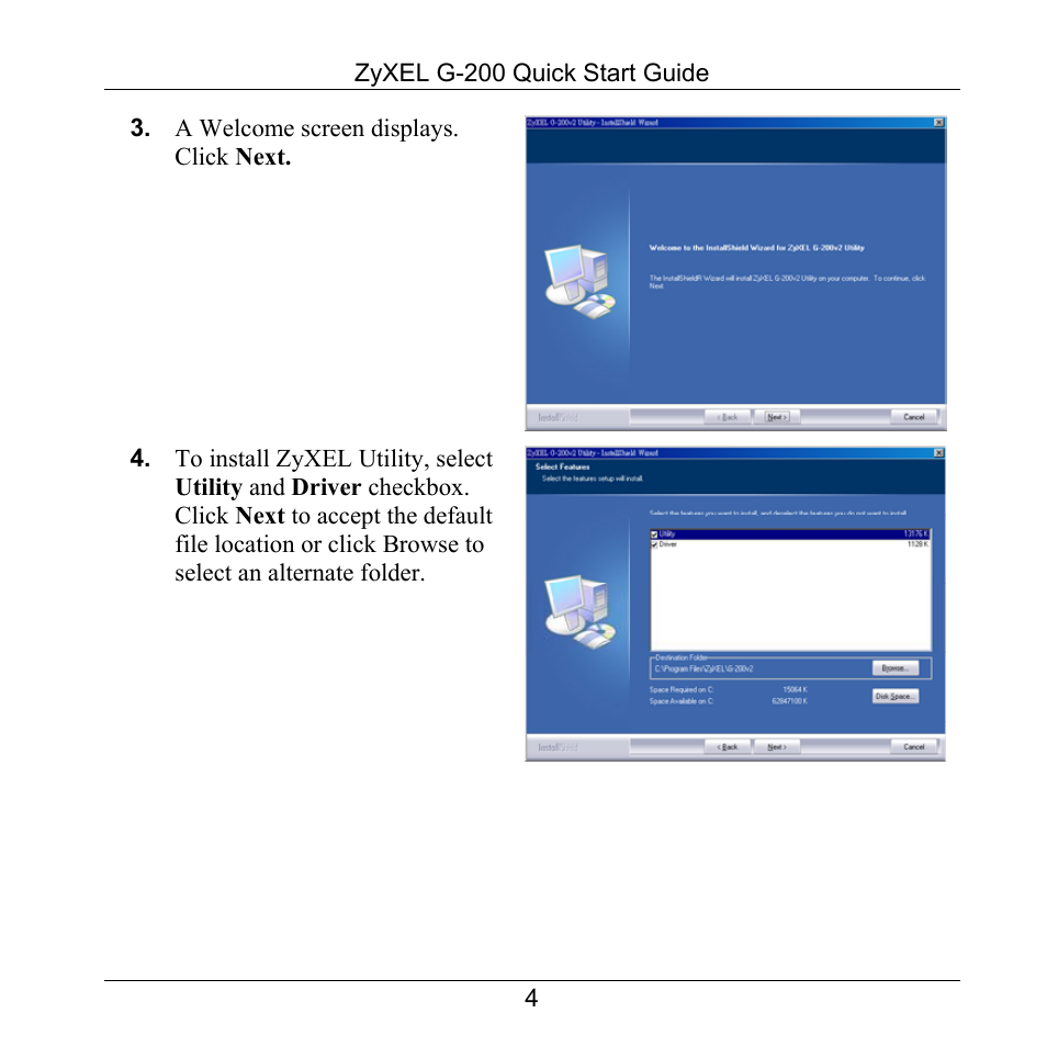 ZyXEL Communications 802.11g Wireless USB Adapter ZyXEL G-200 User Manual | Page 5 / 11