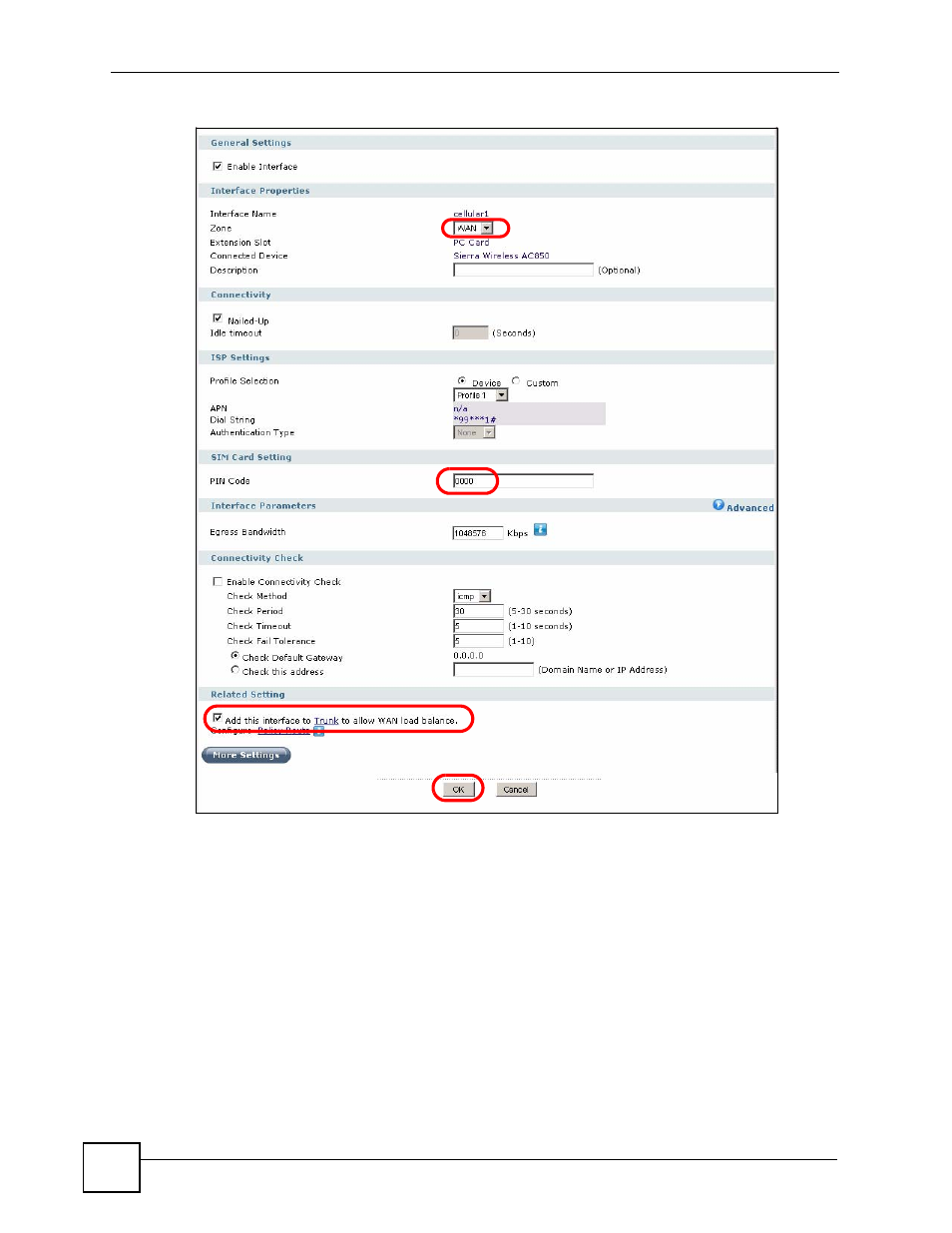 Figure 52 network > interface > cellular > edit | ZyXEL Communications 200 Series User Manual | Page 130 / 902