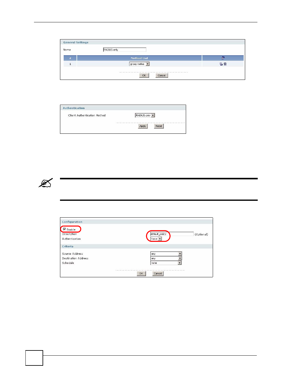 Figure 87 object > auth. method > add, Figure 88 system > www (authentication) | ZyXEL Communications 200 Series User Manual | Page 150 / 902