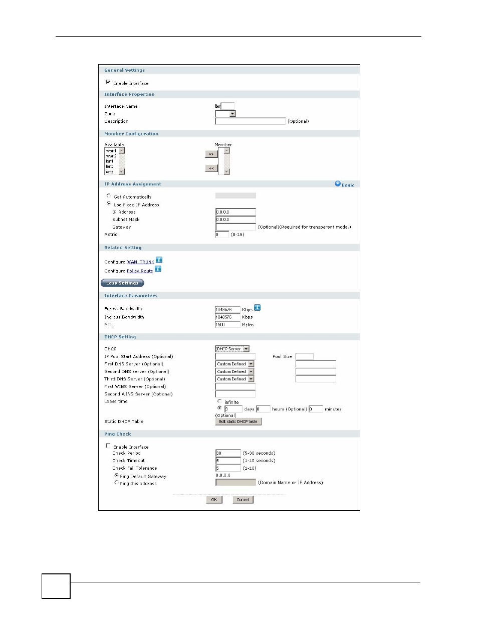 Figure 182 network > interface > bridge > add | ZyXEL Communications 200 Series User Manual | Page 258 / 902