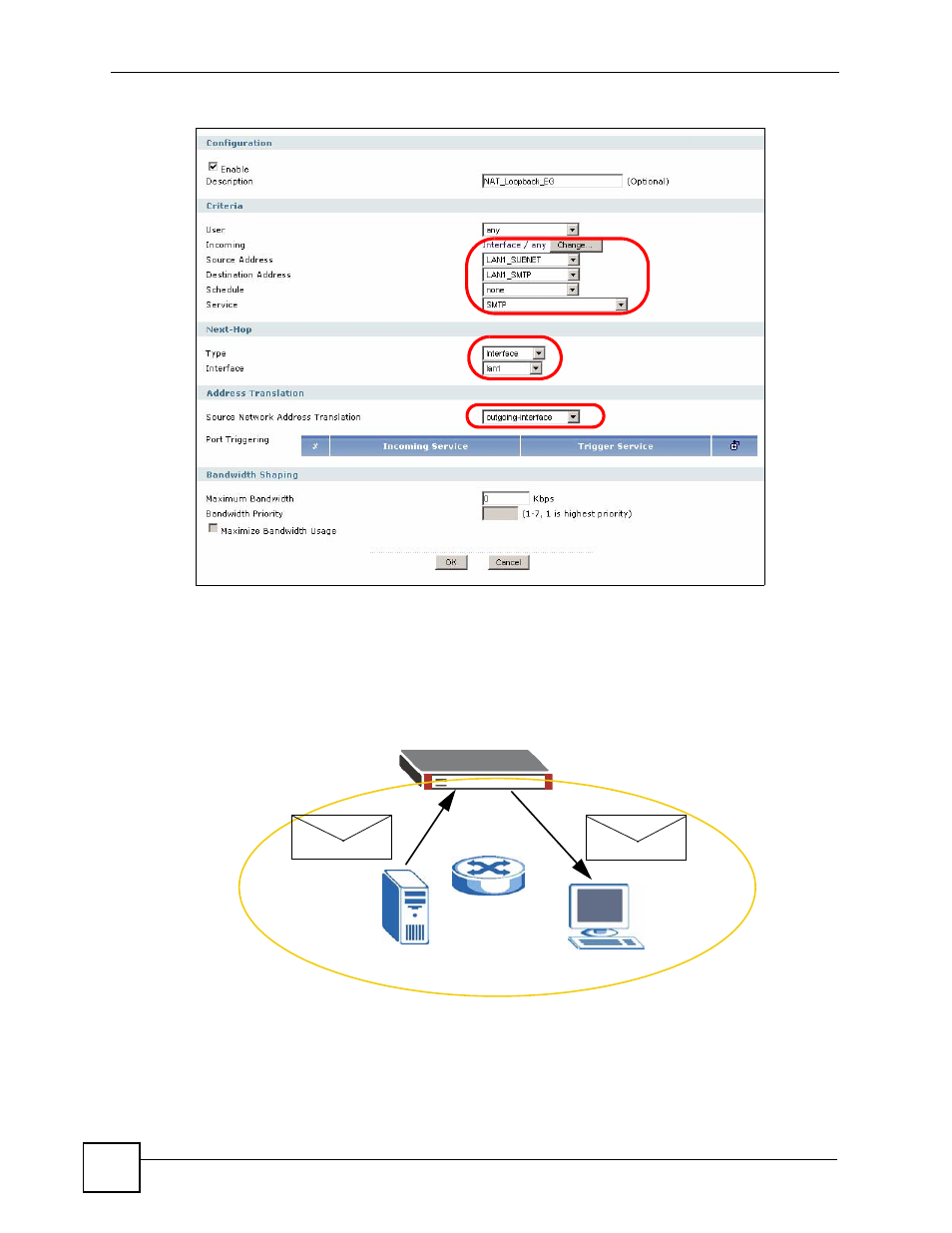Figure 227 create a policy route, Figure 228 nat loopback successful, Lan1 | ZyXEL Communications 200 Series User Manual | Page 320 / 902