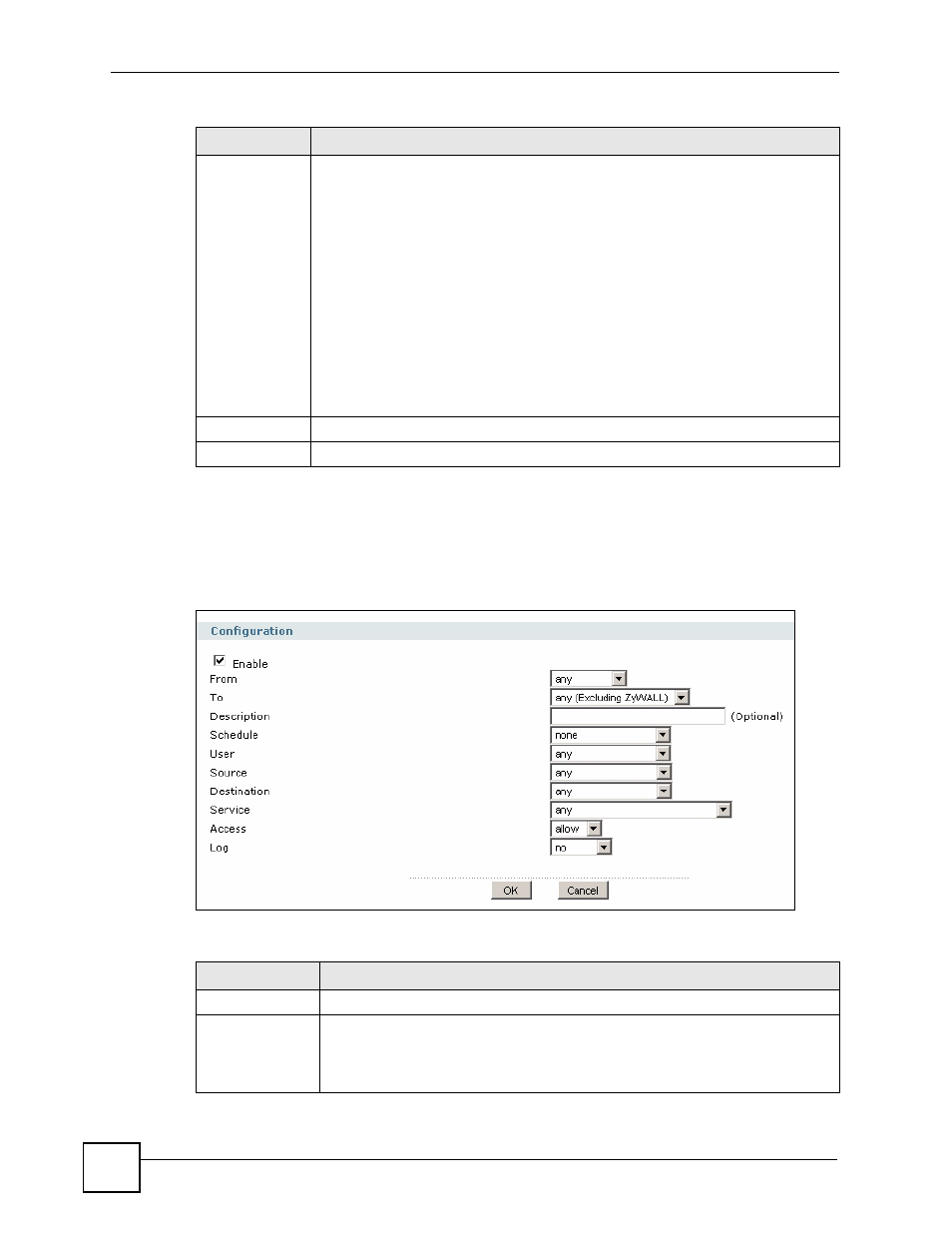 2 the firewall edit screen, Figure 248 firewall > edit, Table 114 firewall > edit | ZyXEL Communications 200 Series User Manual | Page 346 / 902