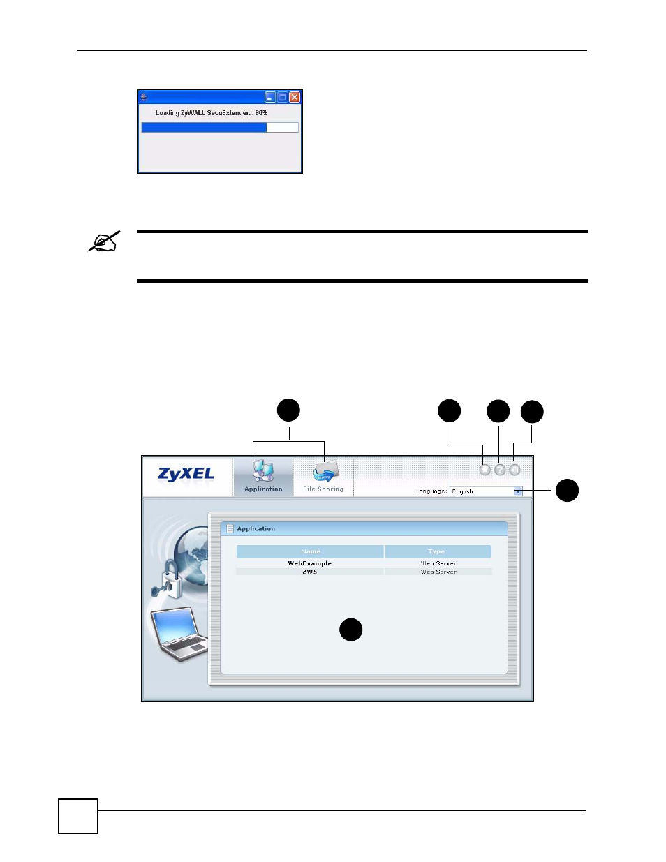 3 the ssl vpn user screens, Figure 280 secuextender progress, Figure 281 remote user screen | ZyXEL Communications 200 Series User Manual | Page 398 / 902