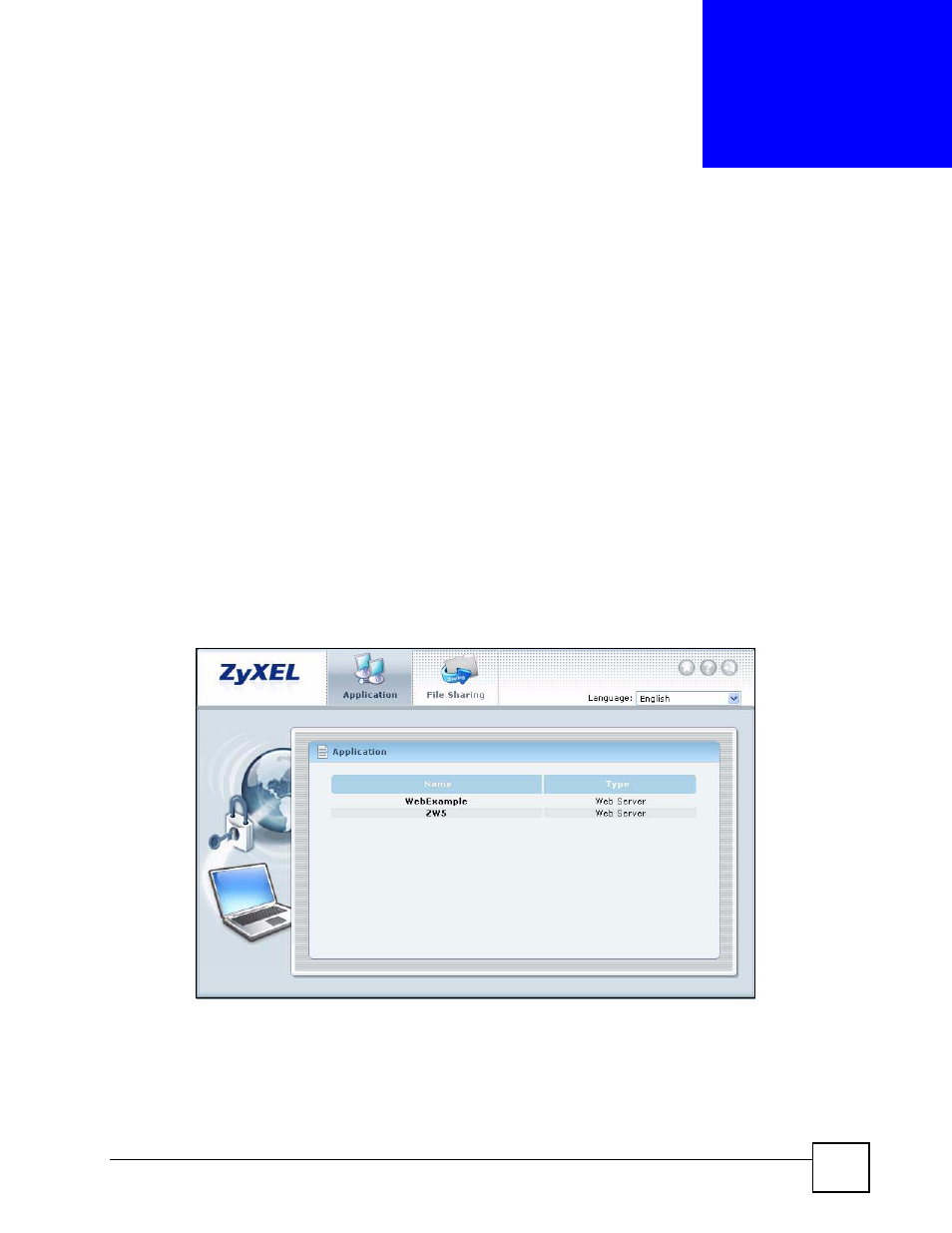 Ssl user application screens, 1 ssl user application screens overview, 2 the application screen | Chapter 23 ssl user application screens, Figure 285 application, Ssl user application screens (401) | ZyXEL Communications 200 Series User Manual | Page 401 / 902