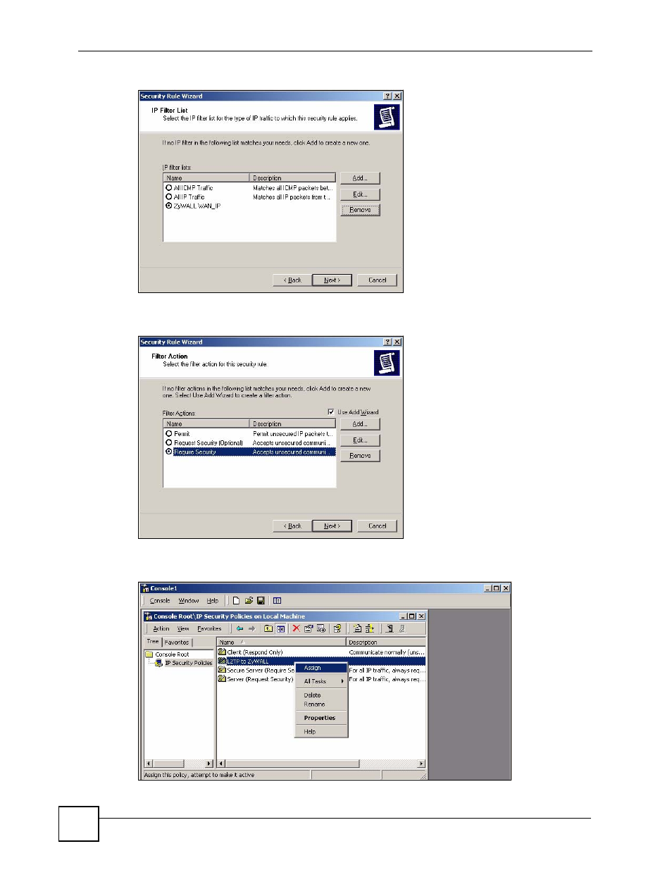 Figure 341 console: l2tp to zywall assign | ZyXEL Communications 200 Series User Manual | Page 434 / 902