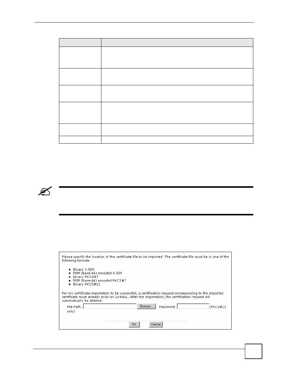 3 the my certificates import screen | ZyXEL Communications 200 Series User Manual | Page 649 / 902