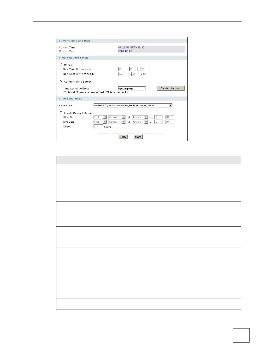 Figure 487 system > date and time, Table 230 system > date and time | ZyXEL Communications 200 Series User Manual | Page 667 / 902