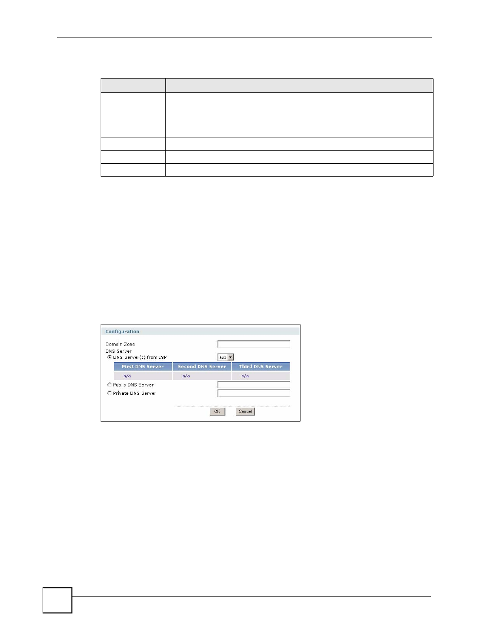 6 domain zone forwarder, 7 adding a domain zone forwarder, Table 234 system > dns > address/ptr record edit | ZyXEL Communications 200 Series User Manual | Page 674 / 902