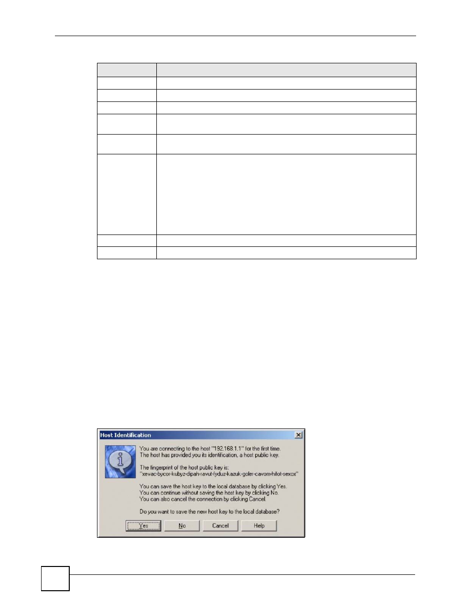 5 secure telnet using ssh examples, Figure 517 ssh example 1: store host key | ZyXEL Communications 200 Series User Manual | Page 692 / 902