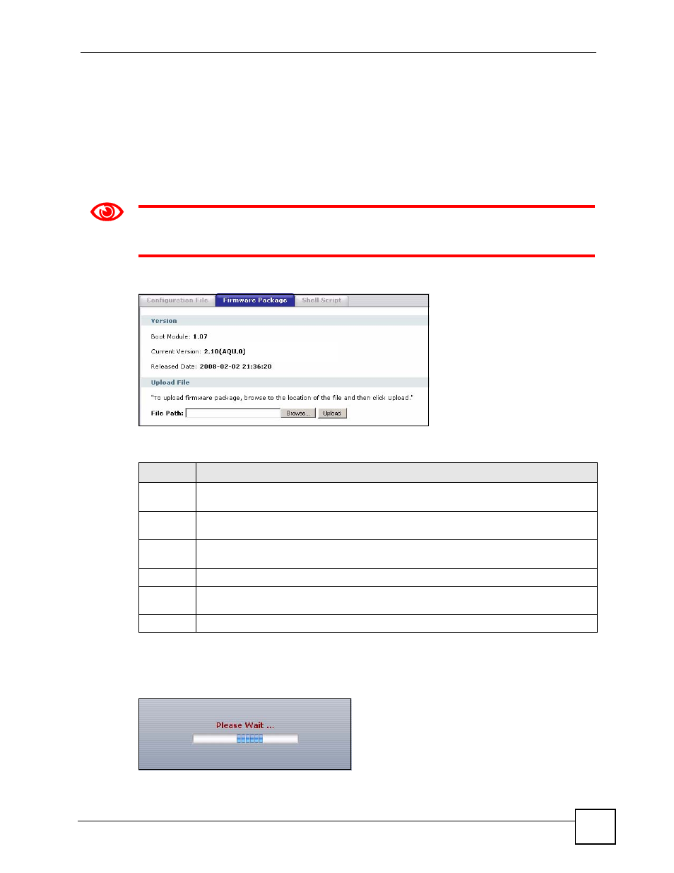 Figure 532 firmware upload in process | ZyXEL Communications 200 Series User Manual | Page 711 / 902