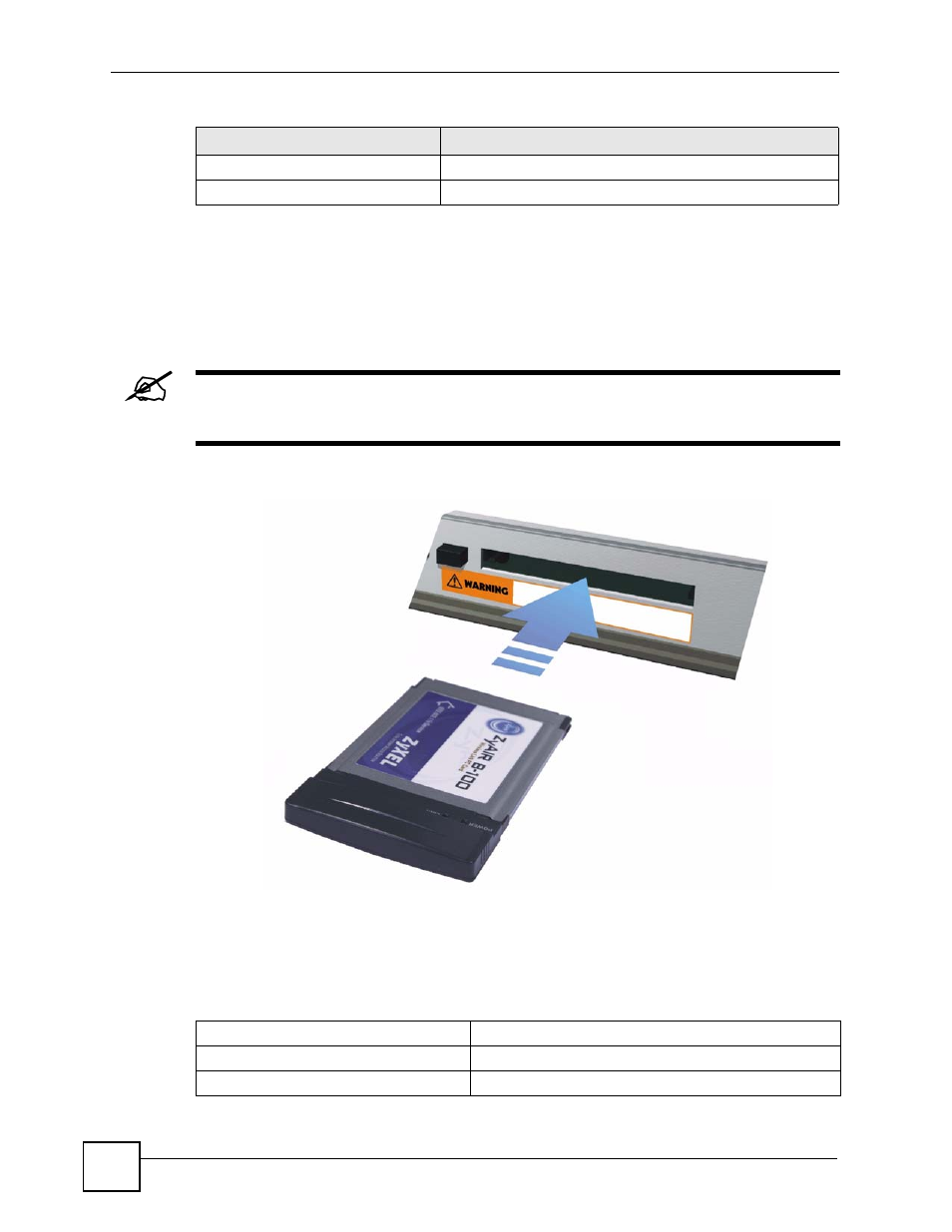 2 3g or wlan pcmcia card installation, 3 power adaptor specifications, Figure 555 wlan card installation | Table 270 north american plug standards | ZyXEL Communications 200 Series User Manual | Page 754 / 902