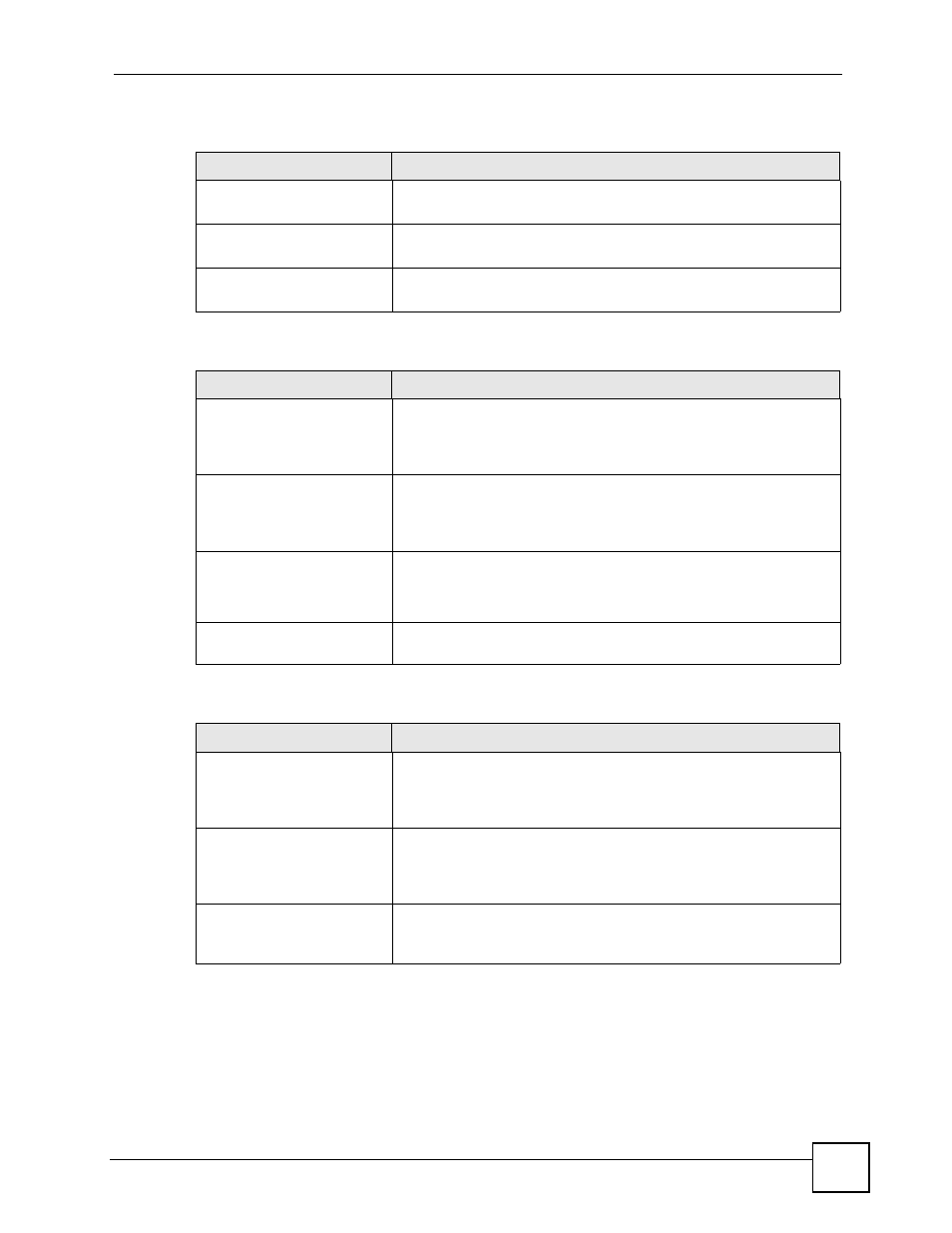Table 303 account logs, Table 304 port grouping logs, Table 305 force authentication logs | ZyXEL Communications 200 Series User Manual | Page 811 / 902