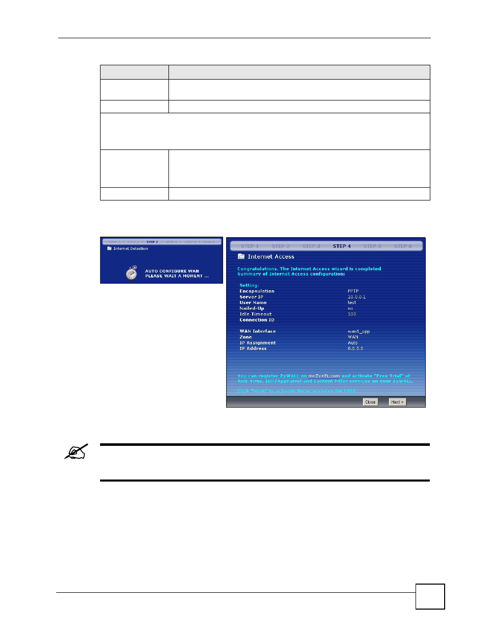 Figure 26 pptp encapsulation: auto: finish | ZyXEL Communications 200 Series User Manual | Page 87 / 902