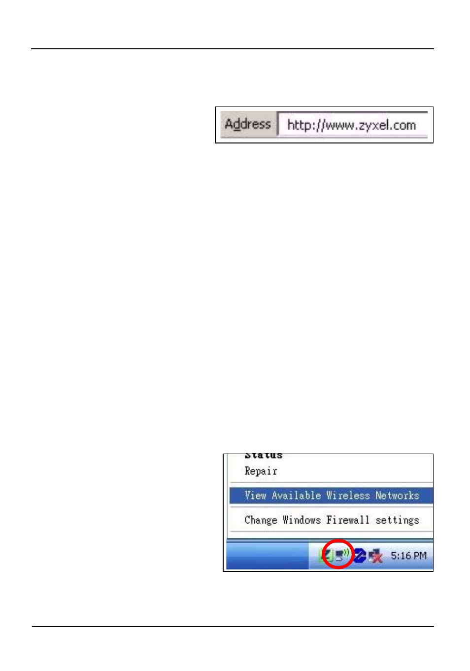 Strumento di configurazione wlan di windows, Windows xp sp2 | ZyXEL Communications WLAN 802.11n USB Adapter NWD271N User Manual | Page 39 / 57