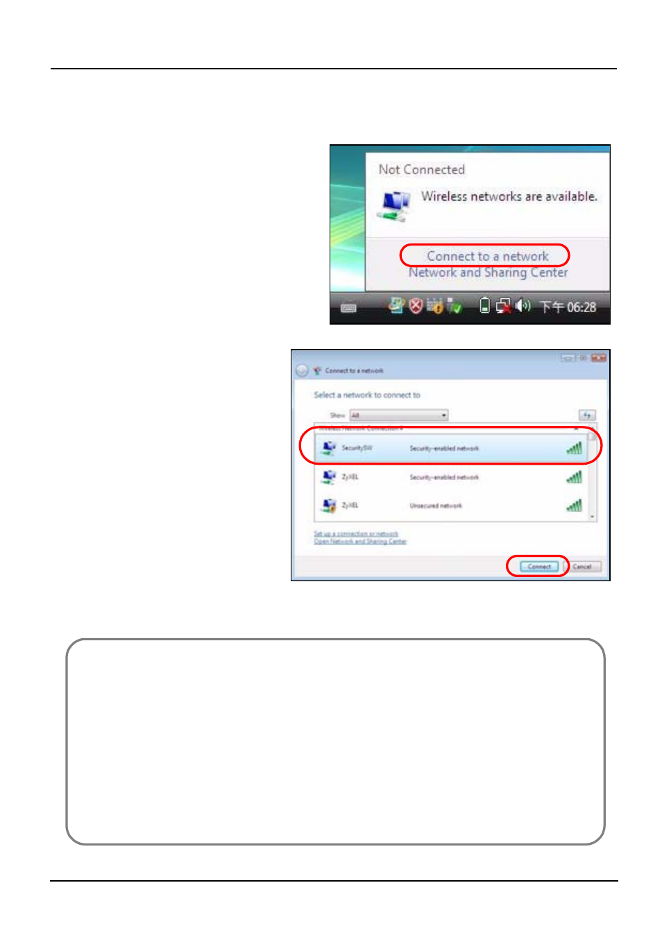 Windows vista | ZyXEL Communications WLAN 802.11n USB Adapter NWD271N User Manual | Page 8 / 57