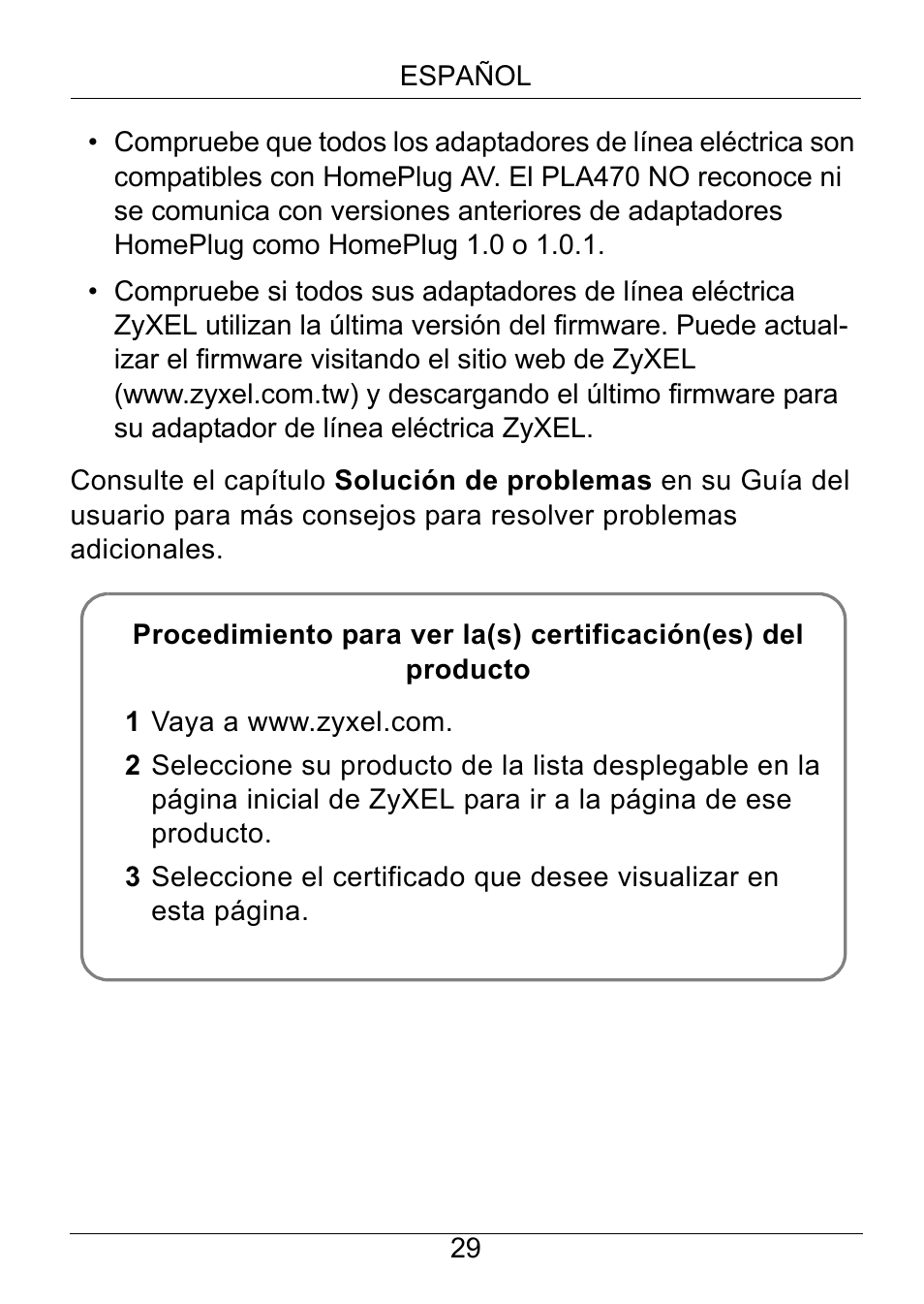 ZyXEL Communications PLA470 Series User Manual | Page 29 / 58