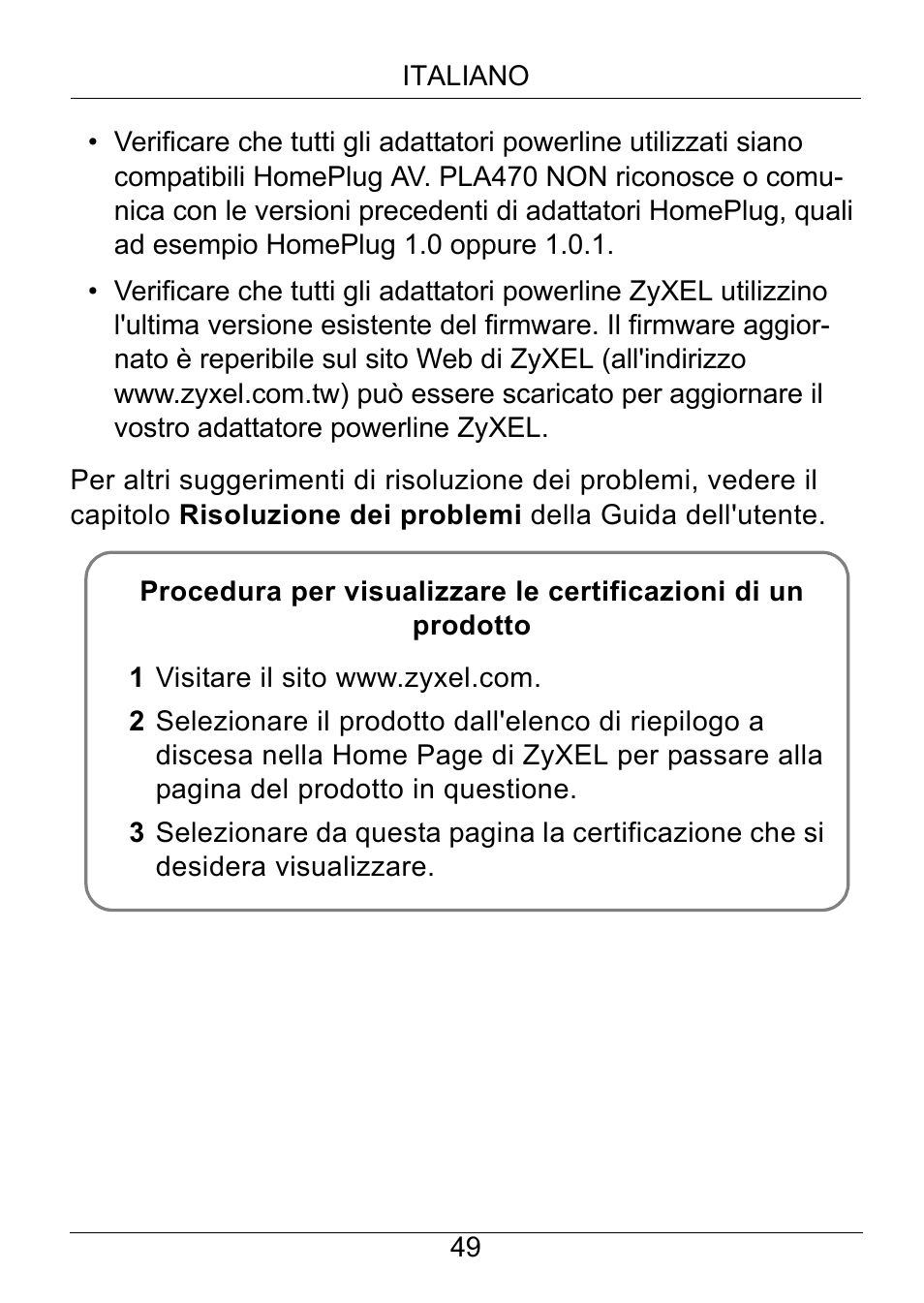 ZyXEL Communications PLA470 Series User Manual | Page 49 / 58
