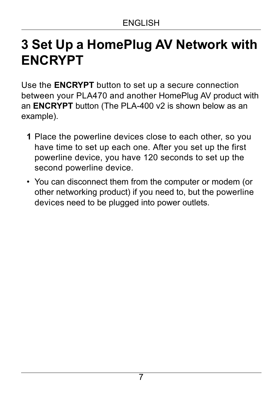 3 set up a homeplug av network with encrypt | ZyXEL Communications PLA470 Series User Manual | Page 7 / 58