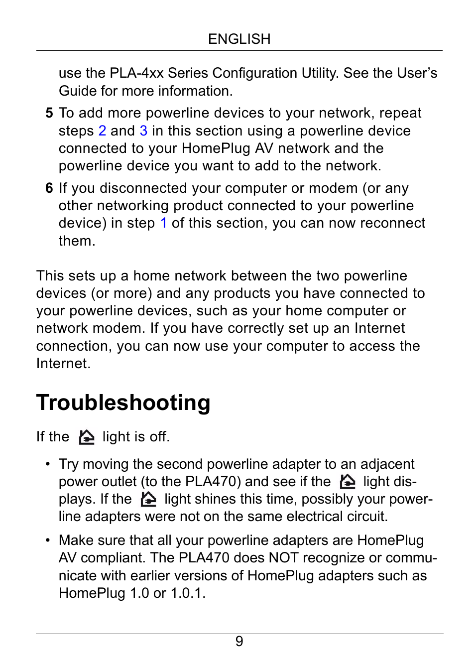 Troubleshooting | ZyXEL Communications PLA470 Series User Manual | Page 9 / 58