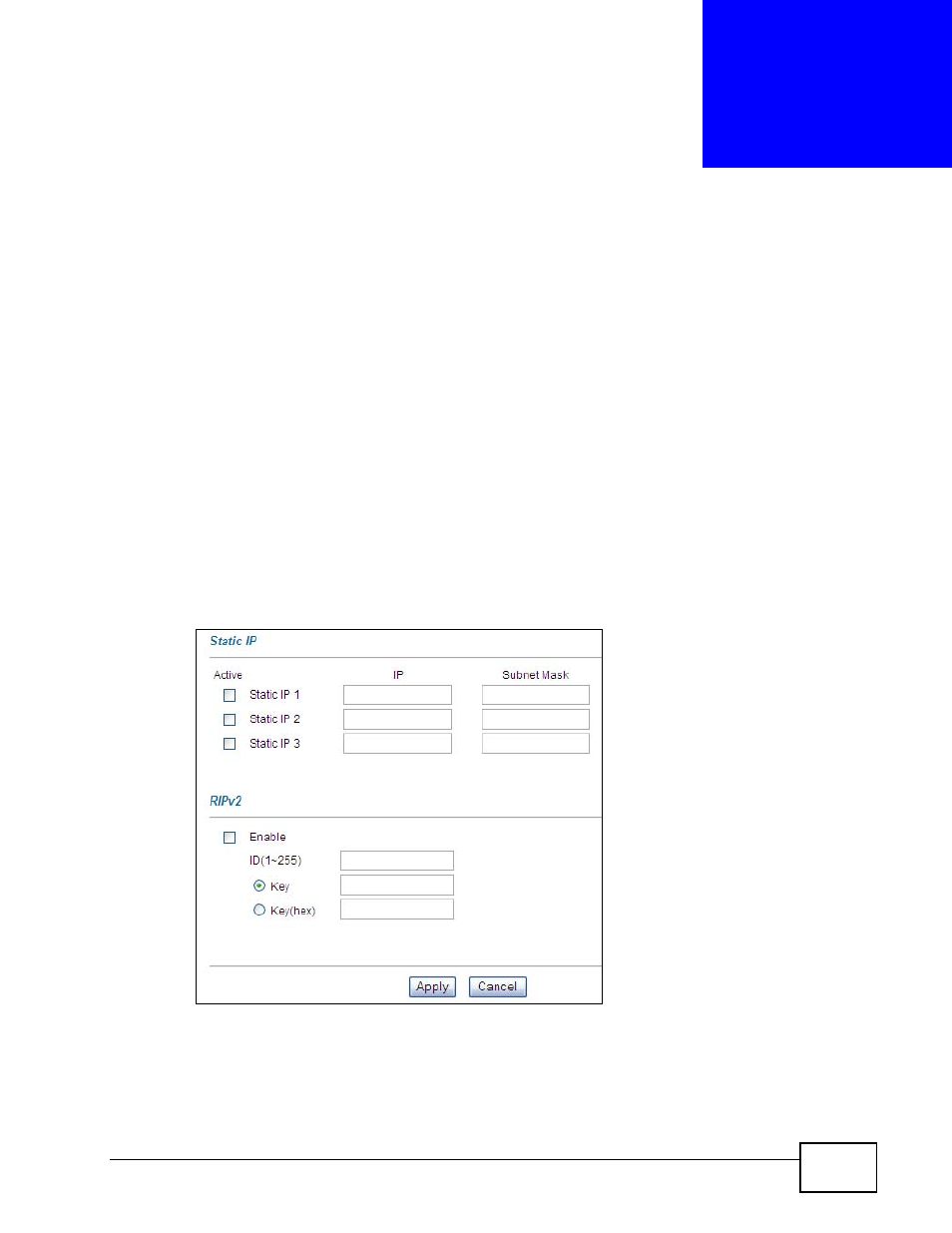 Static ip, 1 overview, 2 the static ip screen | Chapter 8 static ip | ZyXEL Communications P-2900-4HB User Manual | Page 69 / 126
