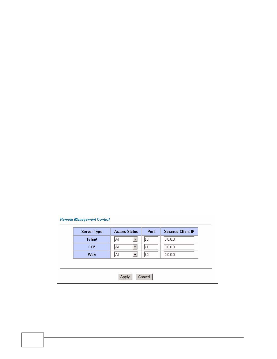 1 what you can do in the remote management screen, 2 the remote management screen | ZyXEL Communications P-2900-4HB User Manual | Page 72 / 126