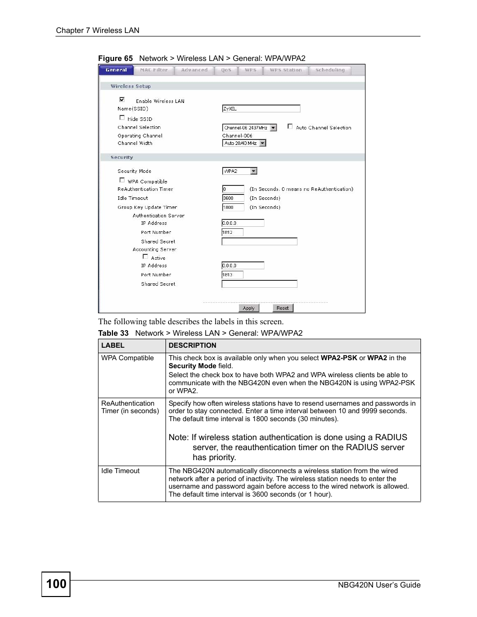 ZyXEL Communications NBG420N User Manual | Page 100 / 340