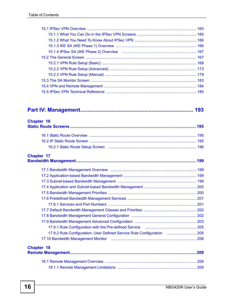 Part iv: management | ZyXEL Communications NBG420N User Manual | Page 16 / 340