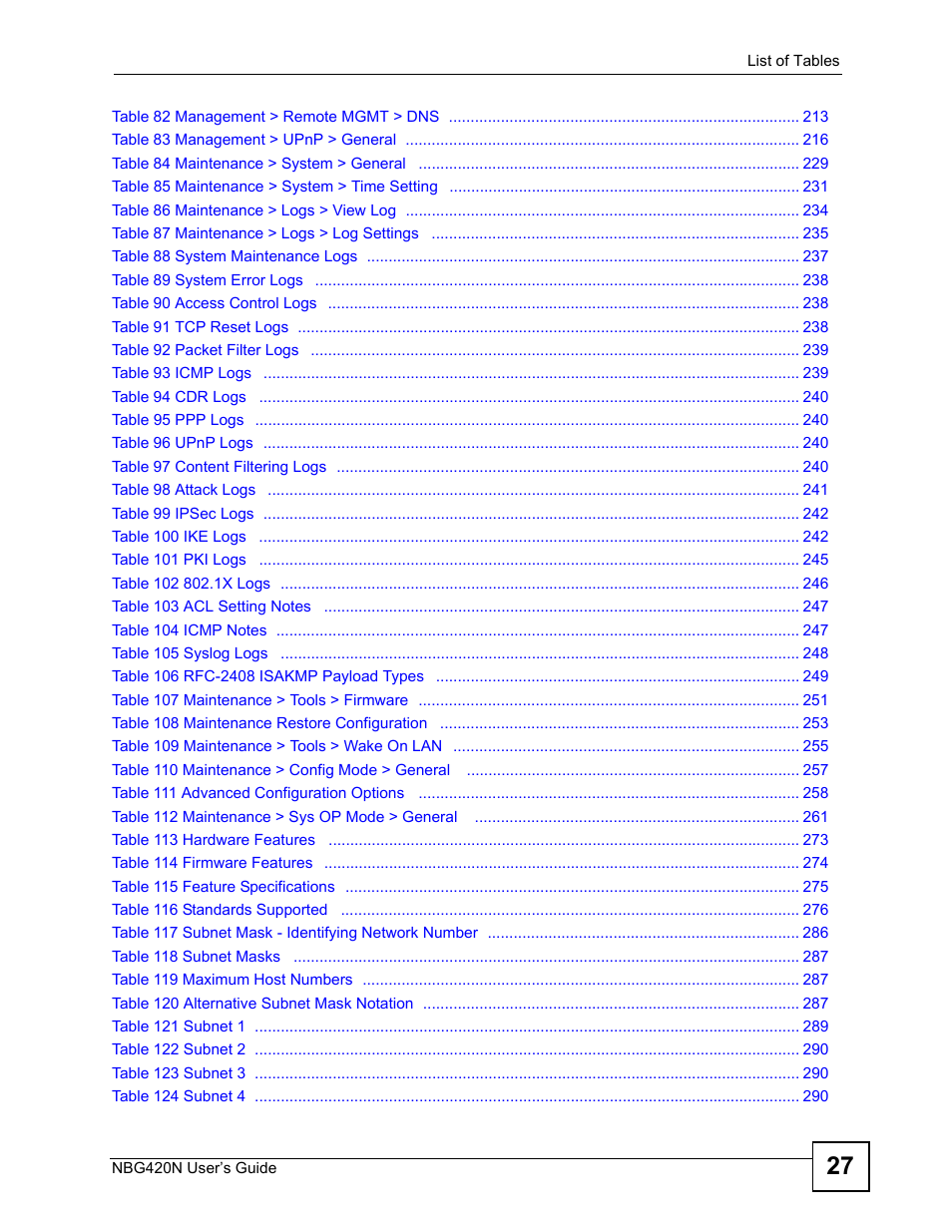 ZyXEL Communications NBG420N User Manual | Page 27 / 340