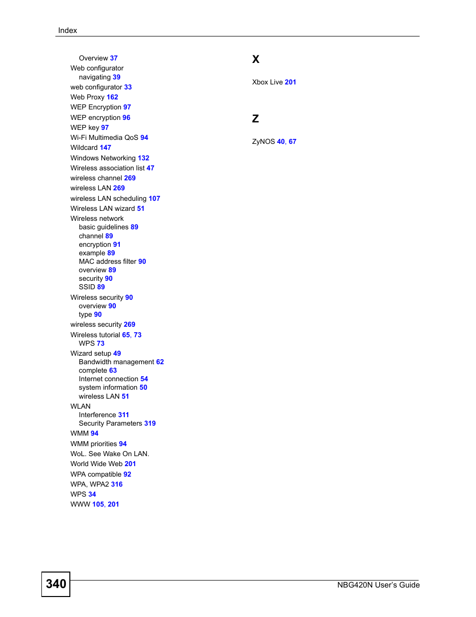 ZyXEL Communications NBG420N User Manual | Page 340 / 340