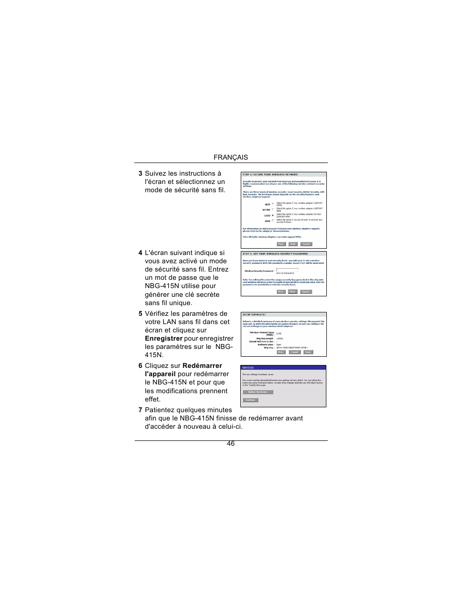 ZyXEL Communications Draft 802.11n Wireless Broadband 1-NBG-415N User Manual | Page 47 / 109
