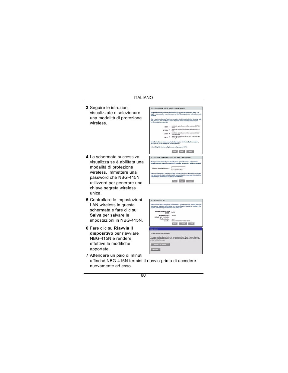ZyXEL Communications Draft 802.11n Wireless Broadband 1-NBG-415N User Manual | Page 61 / 109