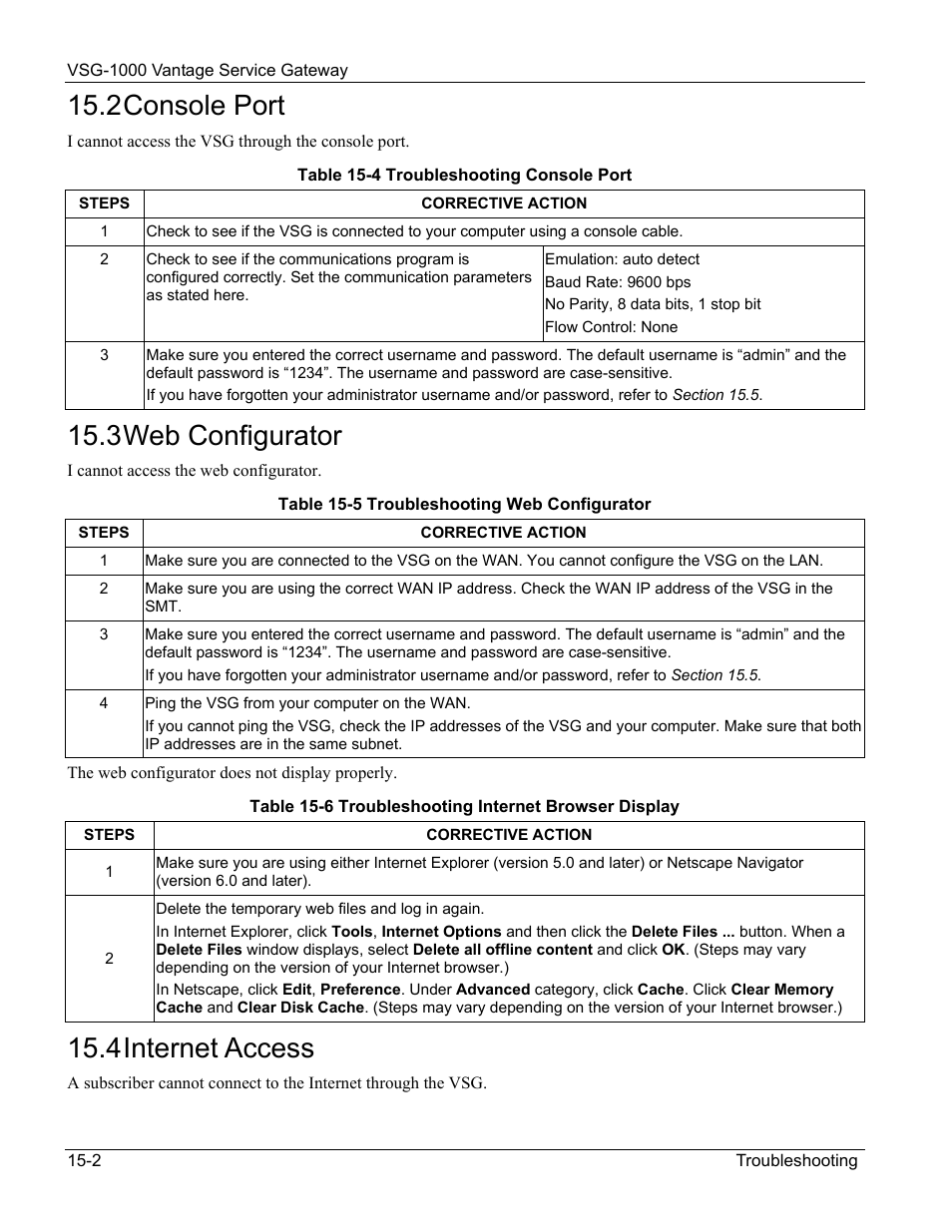 Console port, Web configurator, Internet access | 2 console port, 3 web configurator, 4 internet access | ZyXEL Communications ZyXEL Vantage VSG-1000 User Manual | Page 102 / 131