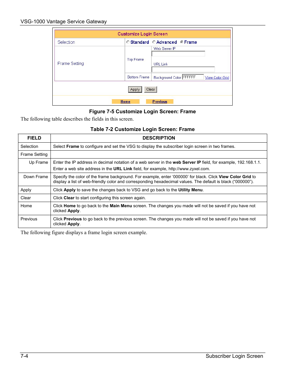 ZyXEL Communications ZyXEL Vantage VSG-1000 User Manual | Page 68 / 131