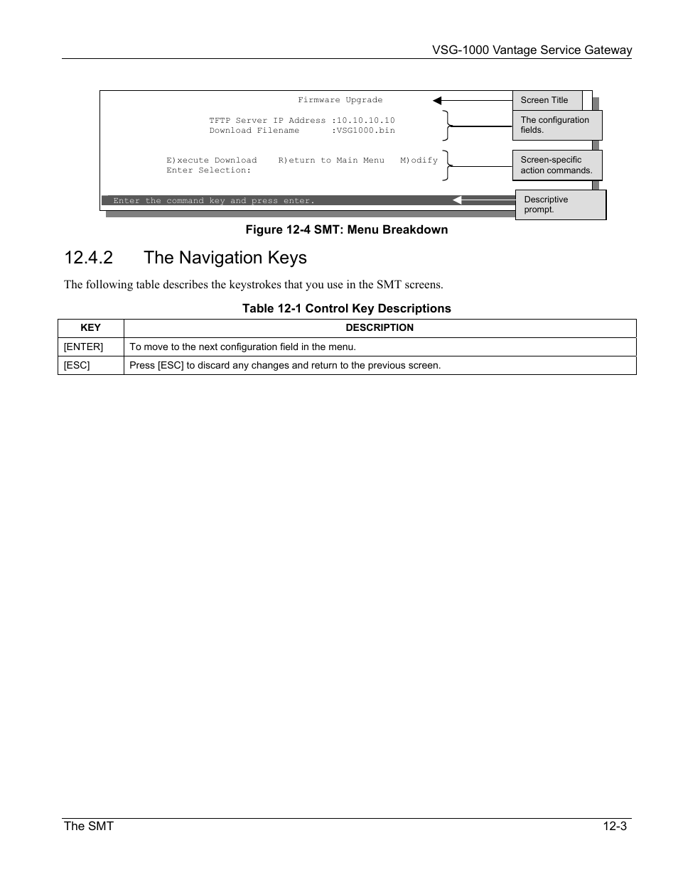 The navigation keys, 2 the navigation keys | ZyXEL Communications ZyXEL Vantage VSG-1000 User Manual | Page 89 / 131