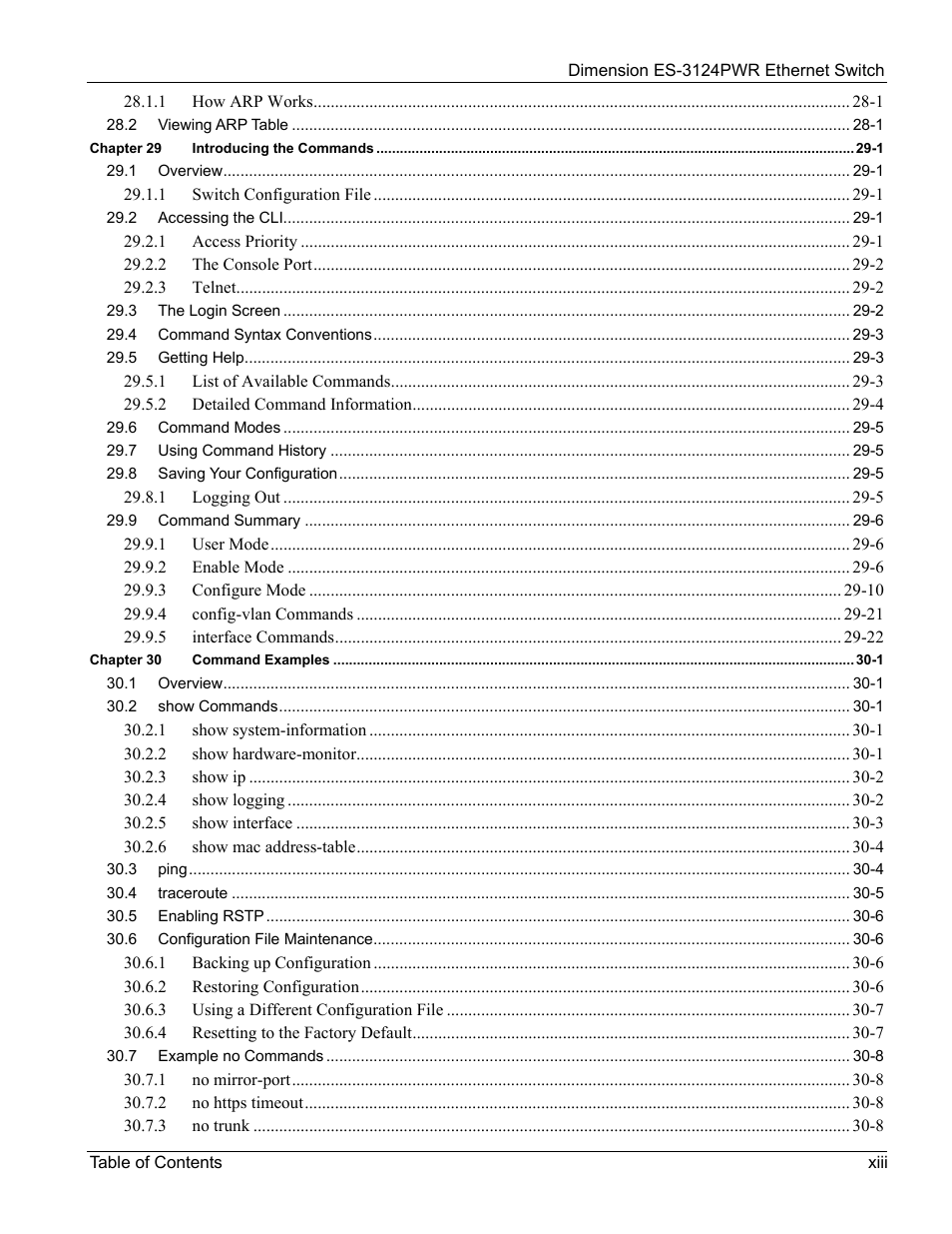 ZyXEL Communications ES-3124PWR User Manual | Page 13 / 258