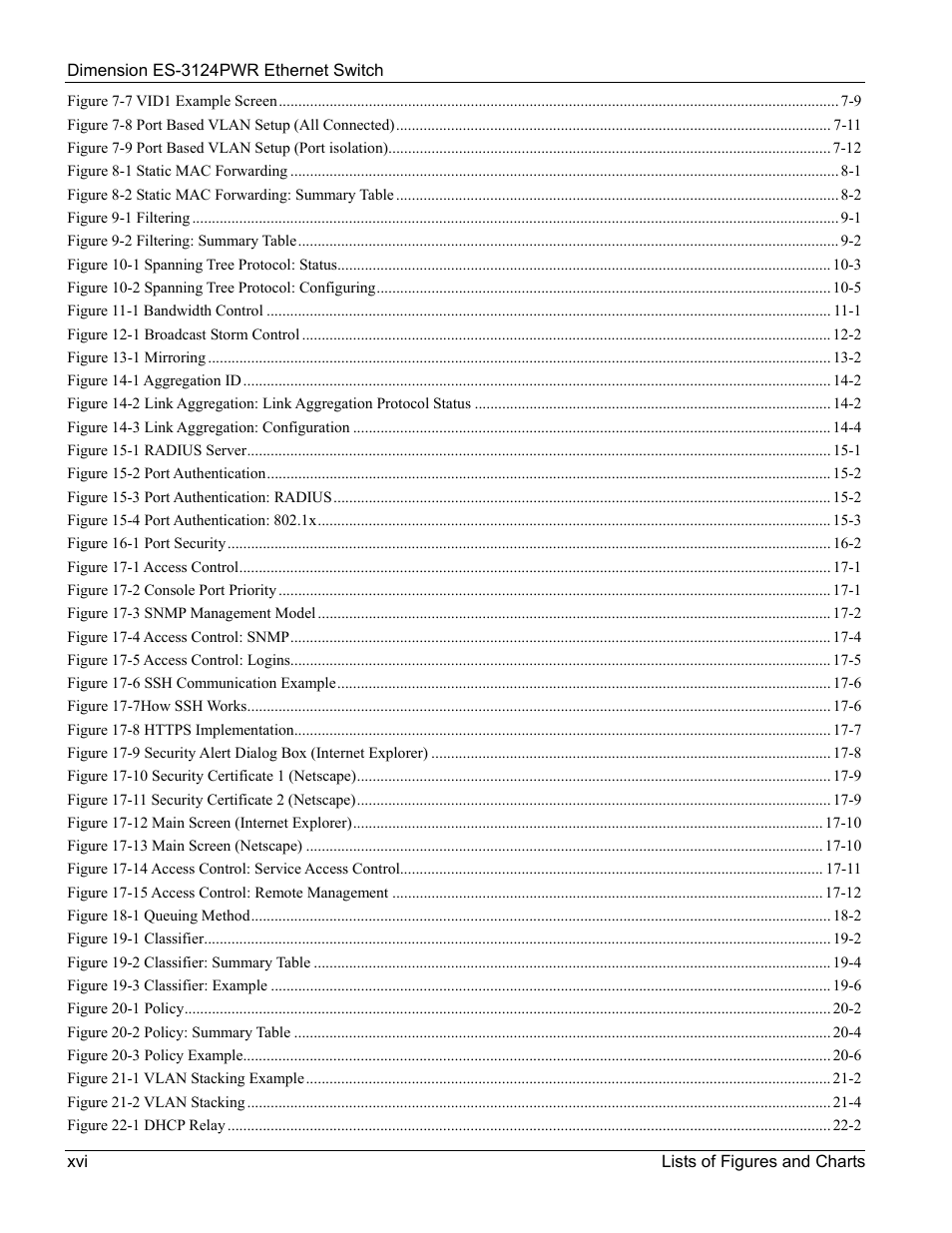 ZyXEL Communications ES-3124PWR User Manual | Page 16 / 258