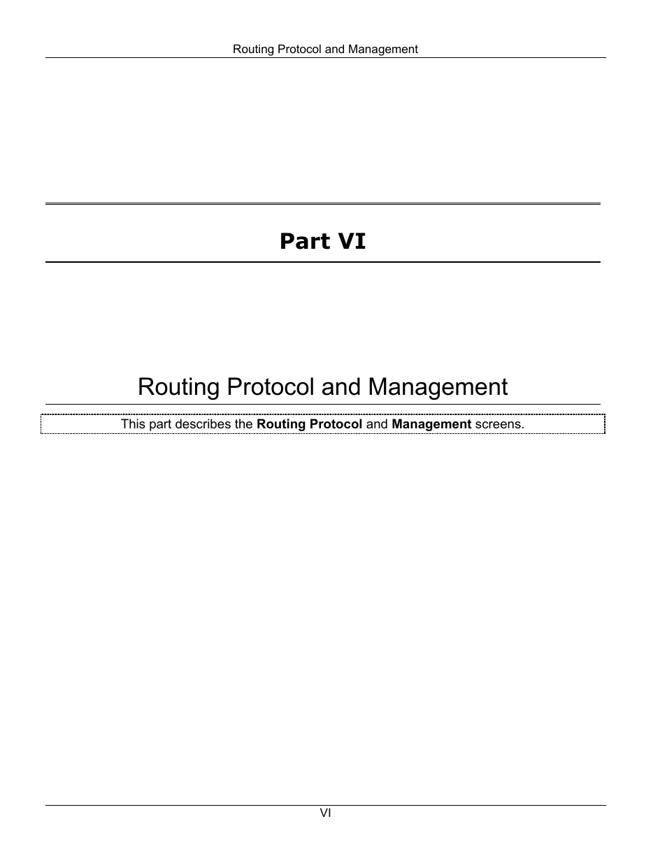 Vi routing protocol and management, Routing protocol and management, Part vi | ZyXEL Communications ES-3124PWR User Manual | Page 169 / 258