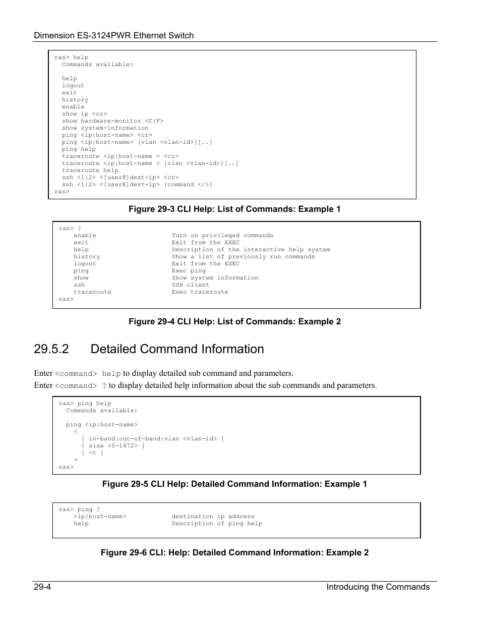 2 detailed command information | ZyXEL Communications ES-3124PWR User Manual | Page 198 / 258